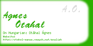 agnes otahal business card